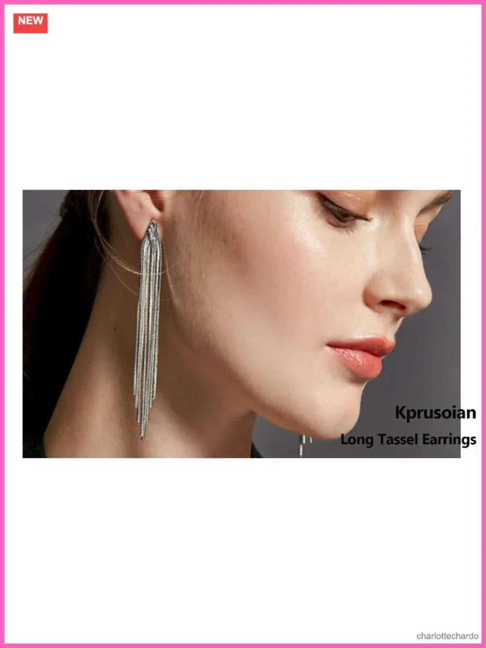 Long Tassel Dangle Drop Earrings Gold Plated Zinc Push Back Women Jewelry